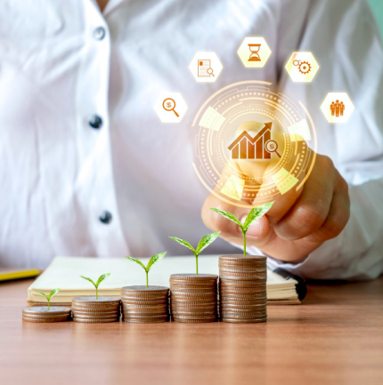 Chitmarket-tree-growing-pile-money-including-businessman-choosing-growing-graph-icon-business-growth